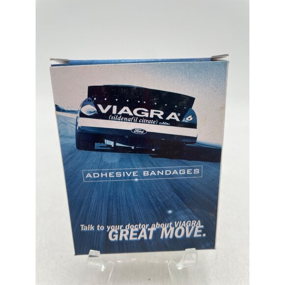 Viagra Racing Car Adhesive Bandages Box  Collectible NASCAR Humor For A Quick Fi - Picture 3 of 7